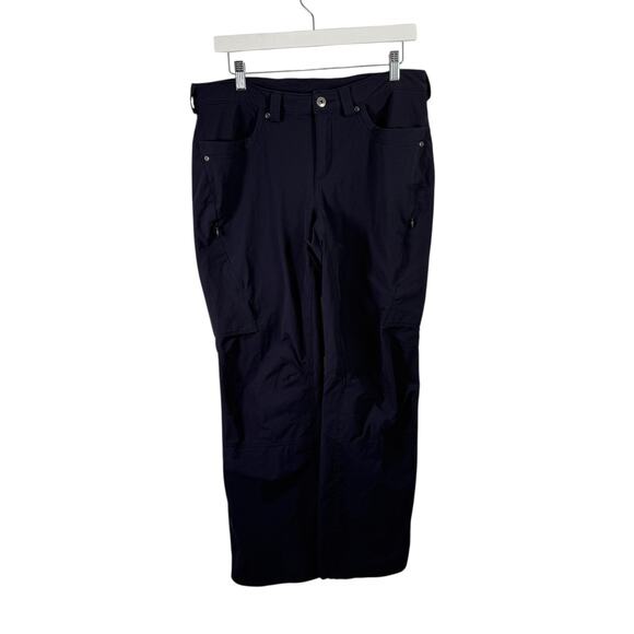 Duluth Trading Flexpedition Bootcut Pants Navy Blue Hiking Gorpcore Womens 12x29 - Picture 1 of 8